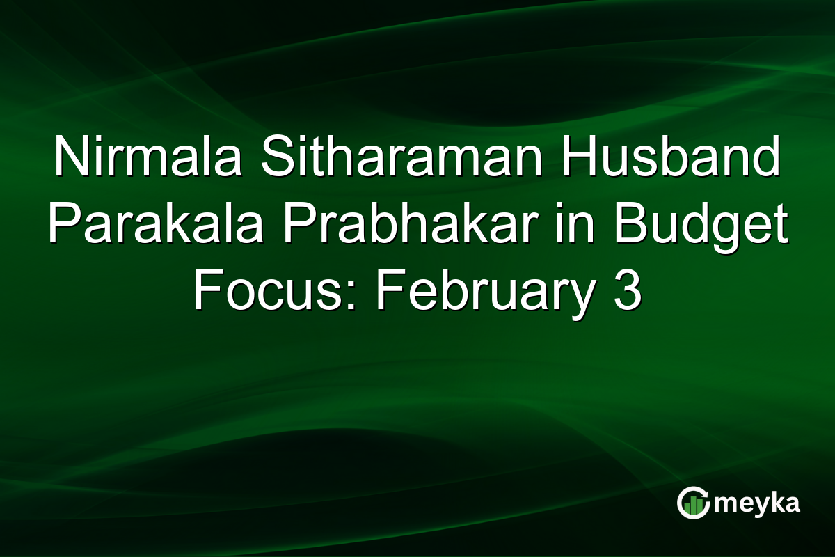 Nirmala Sitharaman Husband Parakala Prabhakar in Budget Focus: February 3