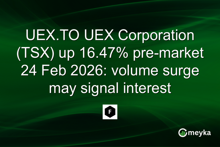 UEX.TO UEX Corporation (TSX) up 16.47% pre-market 24 Feb 2026: volume surge may signal interest