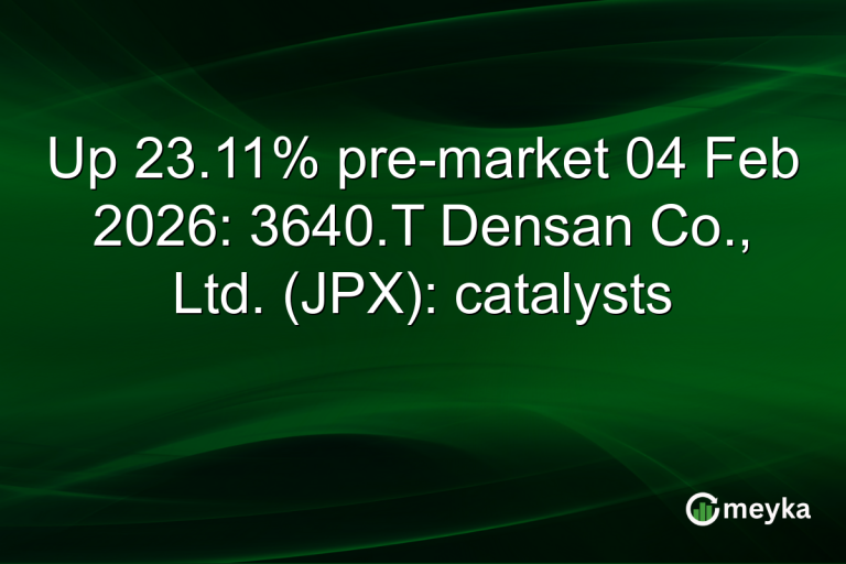 Up 23.11% pre-market 04 Feb 2026: 3640.T Densan Co., Ltd. (JPX): catalysts