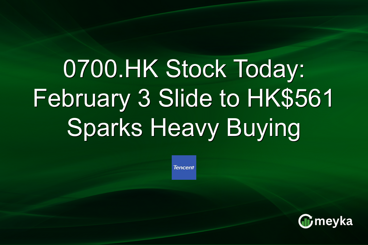 0700.HK Stock Today: February 3 Slide to HK$561 Sparks Heavy Buying