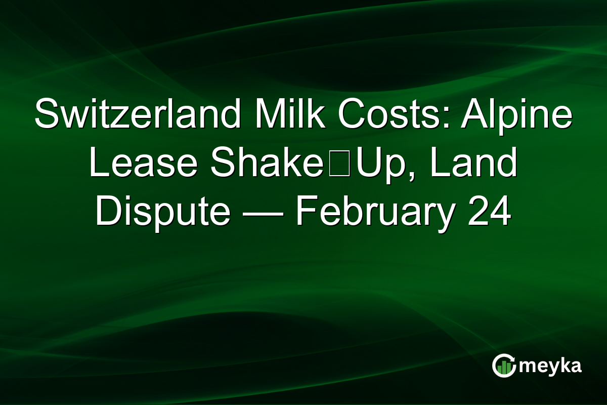 Switzerland Milk Costs: Alpine Lease Shake‑Up, Land Dispute — February 24
