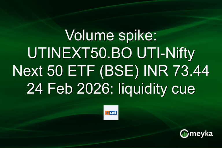 Volume spike: UTINEXT50.BO UTI-Nifty Next 50 ETF (BSE) INR 73.44 24 Feb 2026: liquidity cue