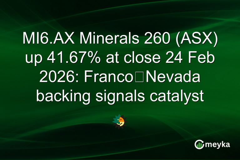 MI6.AX Minerals 260 (ASX) up 41.67% at close 24 Feb 2026: Franco‑Nevada backing signals catalyst