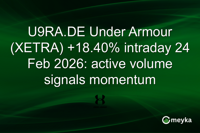 U9RA.DE Under Armour (XETRA) +18.40% intraday 24 Feb 2026: active volume signals momentum