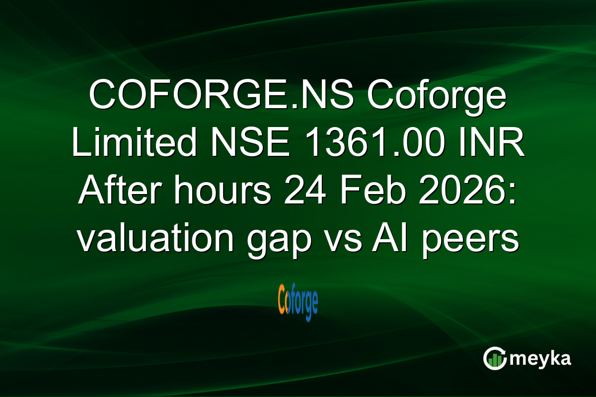 COFORGE.NS Coforge Limited NSE 1361.00 INR After hours 24 Feb 2026: valuation gap vs AI peers