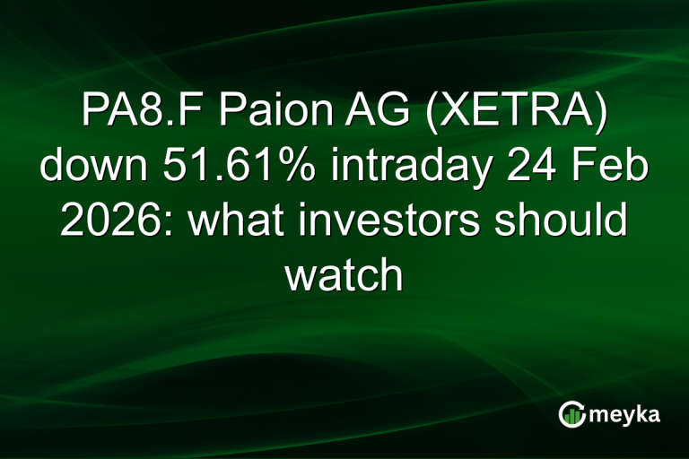 PA8.F Paion AG (XETRA) down 51.61% intraday 24 Feb 2026: what investors should watch