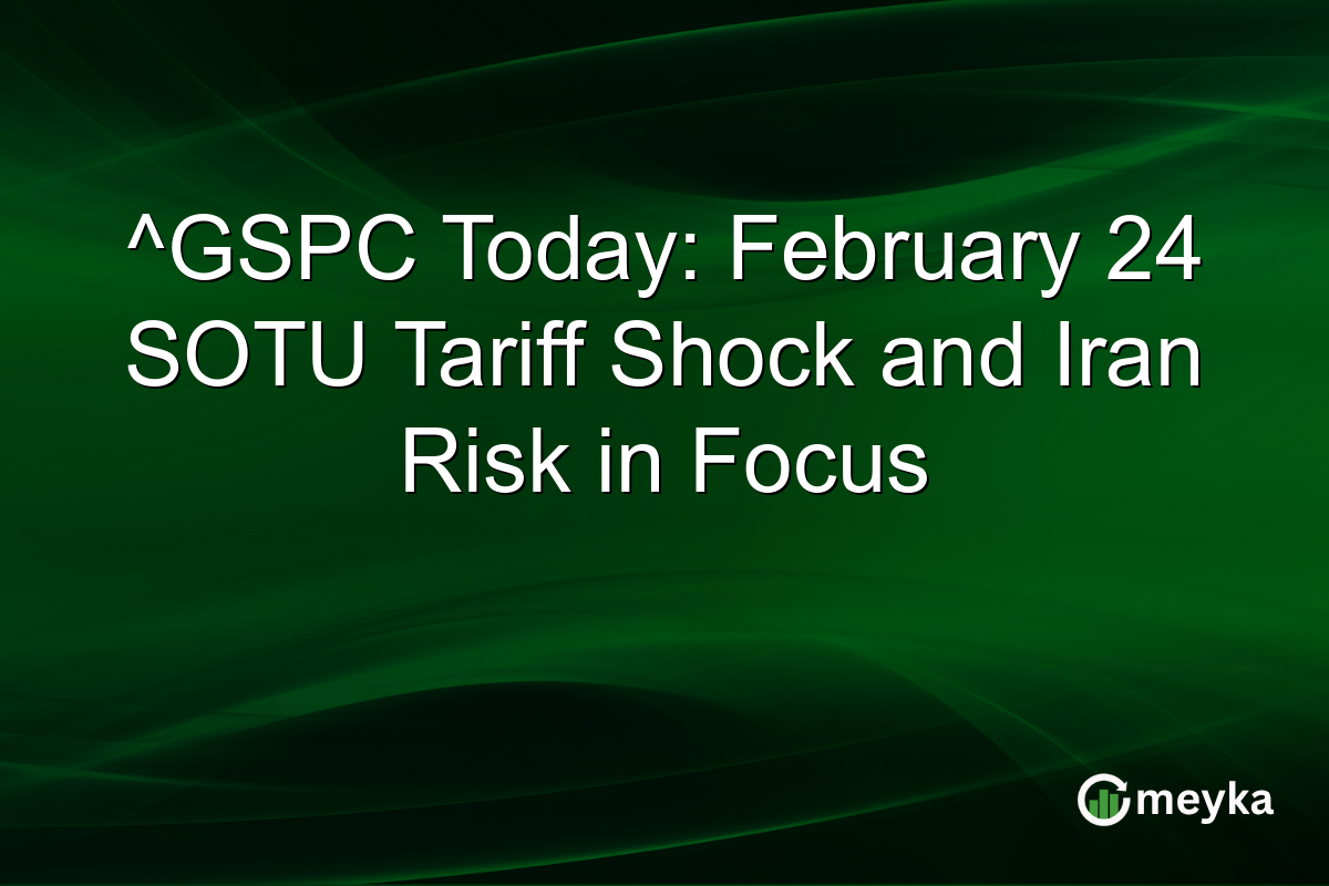 ^GSPC Today: February 24 SOTU Tariff Shock and Iran Risk in Focus