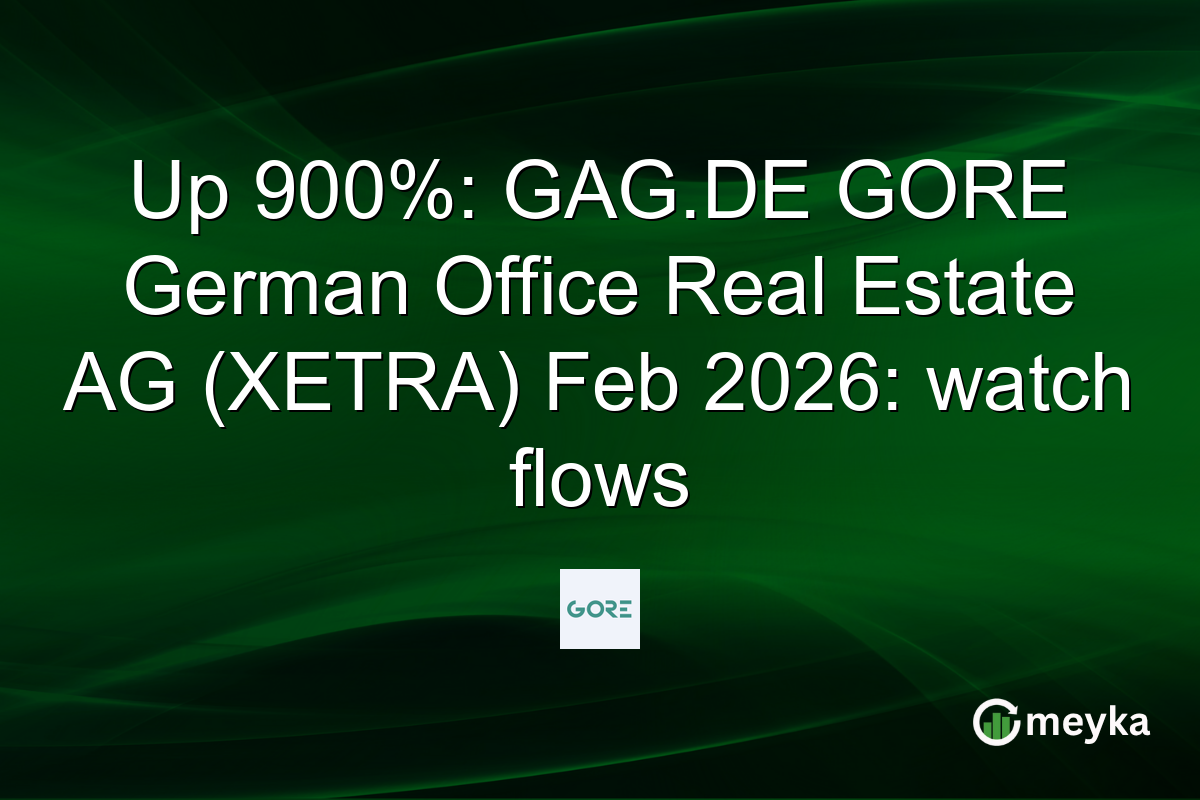 Up 900%: GAG.DE GORE German Office Real Estate AG (XETRA) Feb 2026: watch flows