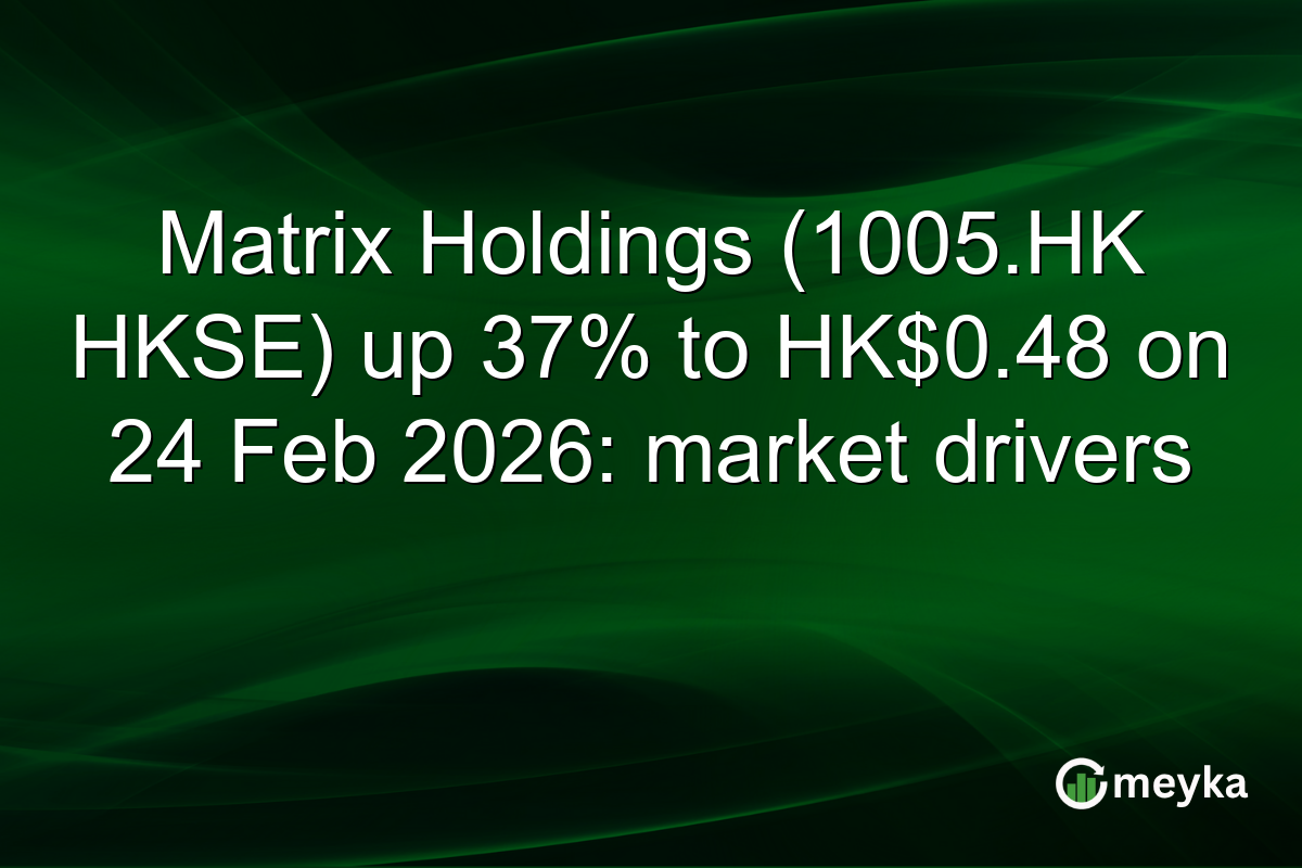 Matrix Holdings (1005.HK HKSE) up 37% to HK$0.48 on 24 Feb 2026: market drivers