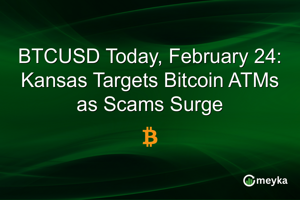 BTCUSD Today, February 24: Kansas Targets Bitcoin ATMs as Scams Surge