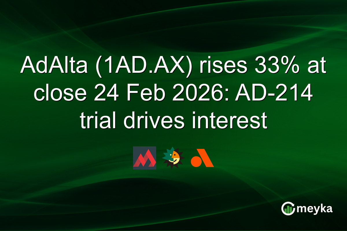 AdAlta (1AD.AX) rises 33% at close 24 Feb 2026: AD-214 trial drives interest