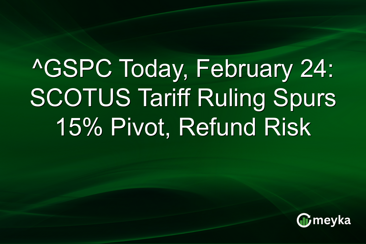 ^GSPC Today, February 24: SCOTUS Tariff Ruling Spurs 15% Pivot, Refund Risk