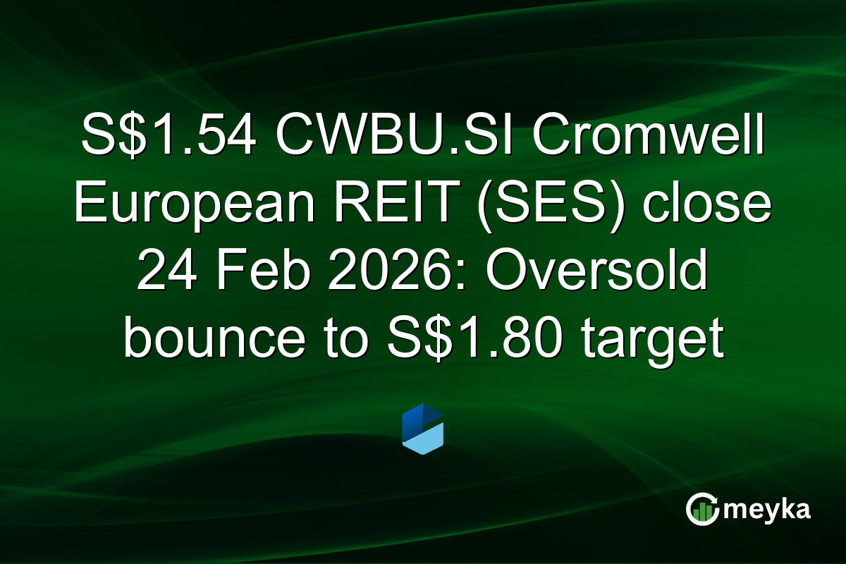 S$1.54 CWBU.SI Cromwell European REIT (SES) close 24 Feb 2026: Oversold bounce to S$1.80 target