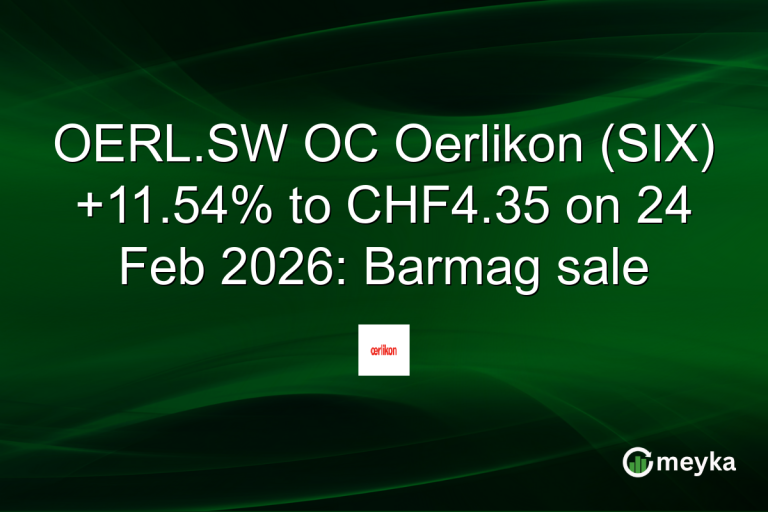 OERL.SW OC Oerlikon (SIX) +11.54% to CHF4.35 on 24 Feb 2026: Barmag sale