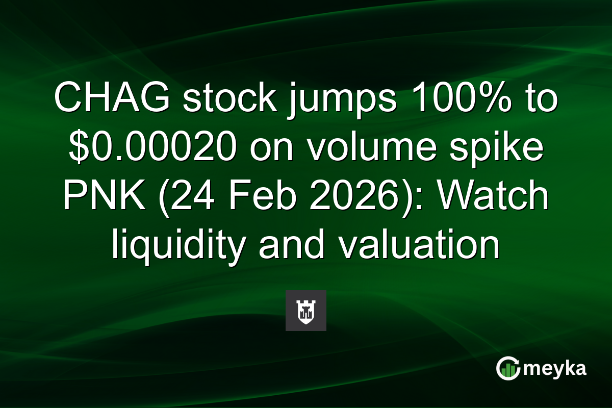 CHAG stock jumps 100% to $0.00020 on volume spike PNK (24 Feb 2026): Watch liquidity and valuation