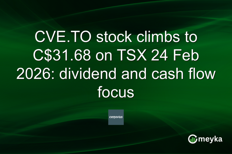 CVE.TO stock climbs to C$31.68 on TSX 24 Feb 2026: dividend and cash flow focus