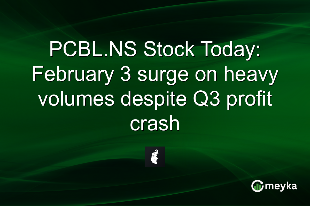 PCBL.NS Stock Today: February 3 surge on heavy volumes despite Q3 profit crash
