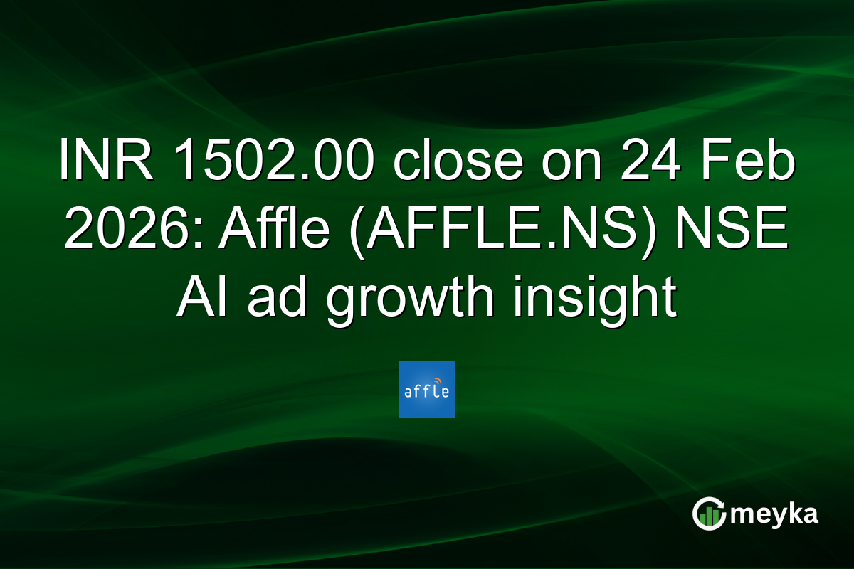 INR 1502.00 close on 24 Feb 2026: Affle (AFFLE.NS) NSE AI ad growth insight
