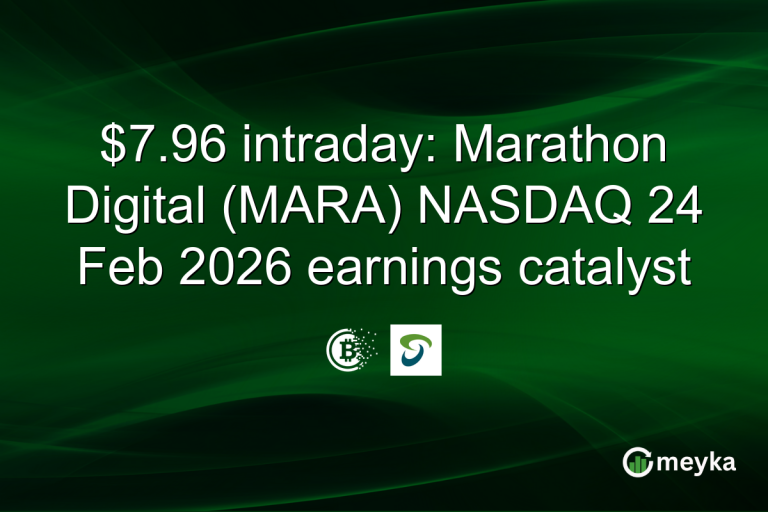 $7.96 intraday: Marathon Digital (MARA) NASDAQ 24 Feb 2026 earnings catalyst