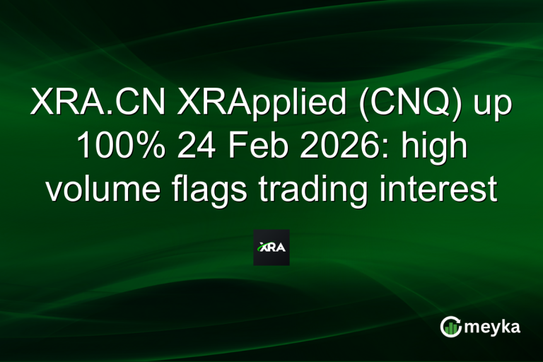 XRA.CN XRApplied (CNQ) up 100% 24 Feb 2026: high volume flags trading interest