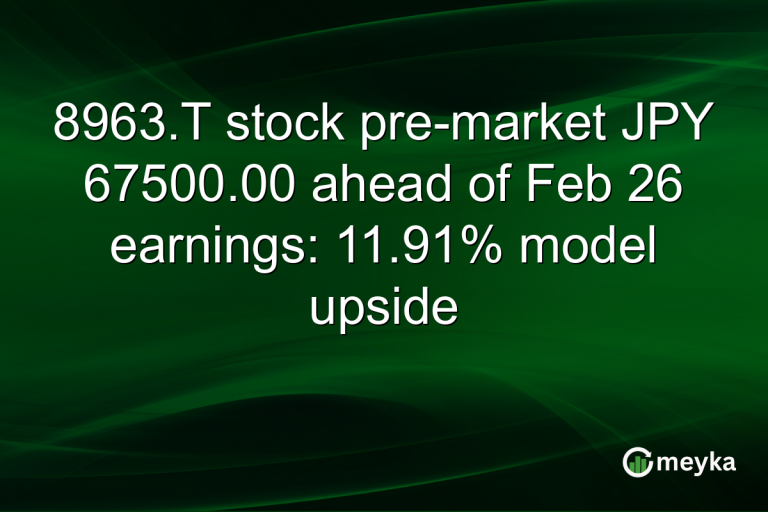 8963.T stock pre-market JPY 67500.00 ahead of Feb 26 earnings: 11.91% model upside