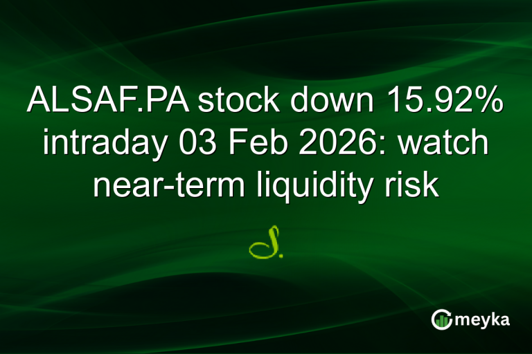 ALSAF.PA stock down 15.92% intraday 03 Feb 2026: watch near-term liquidity risk