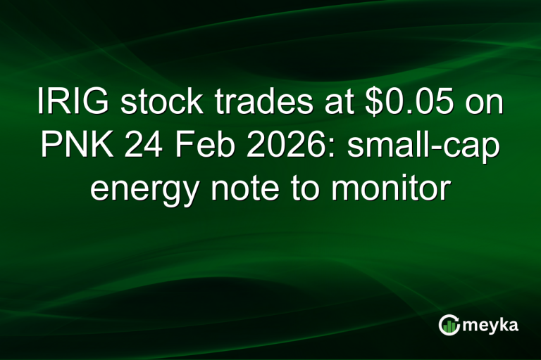 IRIG stock trades at $0.05 on PNK 24 Feb 2026: small-cap energy note to monitor