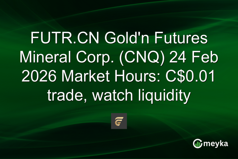 FUTR.CN Gold'n Futures Mineral Corp. (CNQ) 24 Feb 2026 Market Hours: C$0.01 trade, watch liquidity