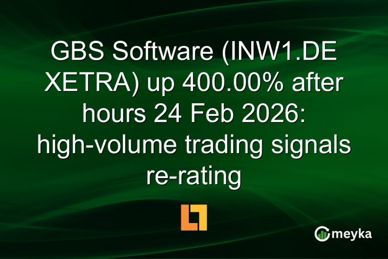 GBS Software (INW1.DE XETRA) up 400.00% after hours 24 Feb 2026: high-volume trading signals re-rating