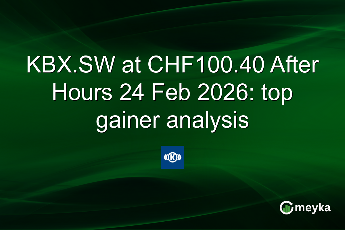 KBX.SW at CHF100.40 After Hours 24 Feb 2026: top gainer analysis