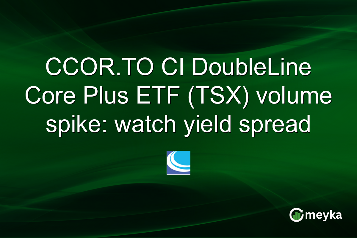 CCOR.TO CI DoubleLine Core Plus ETF (TSX) volume spike: watch yield spread