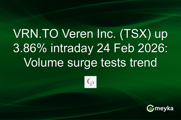 VRN.TO Veren Inc. (TSX) up 3.86% intraday 24 Feb 2026: Volume surge tests trend