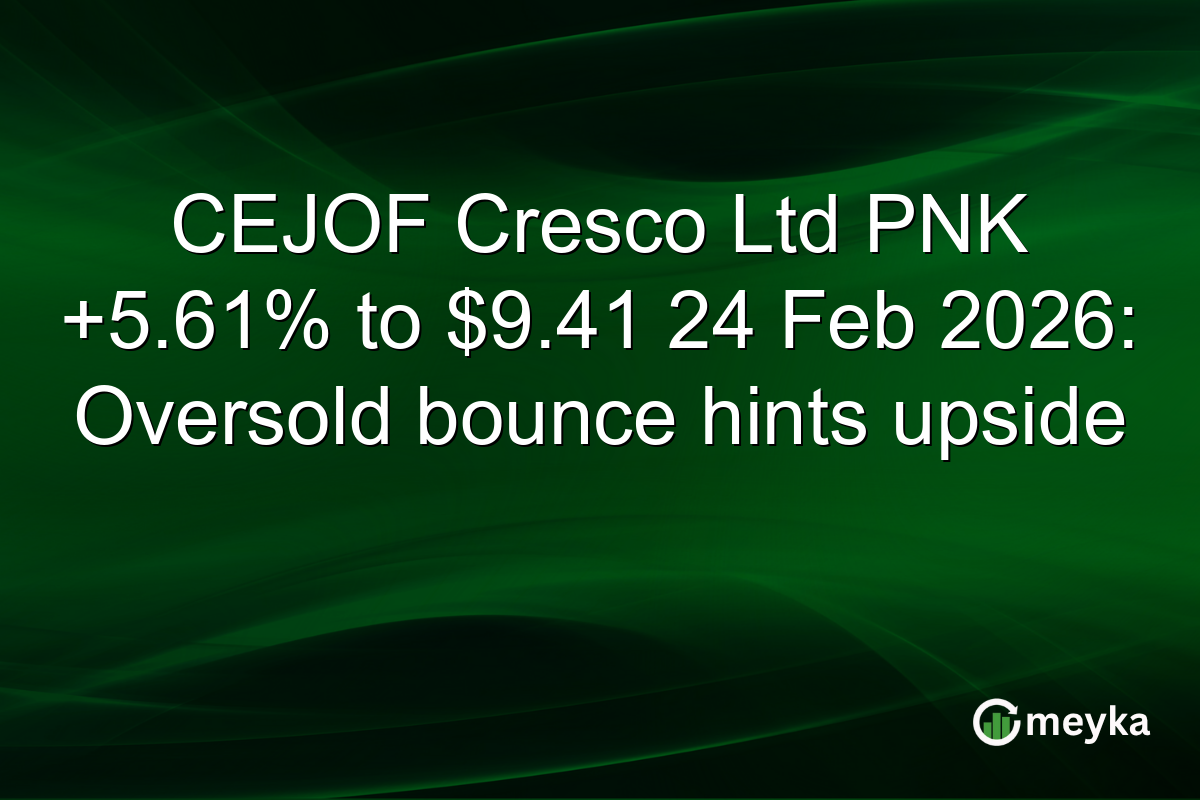 CEJOF Cresco Ltd PNK +5.61% to $9.41 24 Feb 2026: Oversold bounce hints upside
