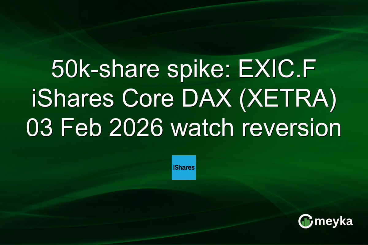 50k-share spike: EXIC.F iShares Core DAX (XETRA) 03 Feb 2026 watch reversion