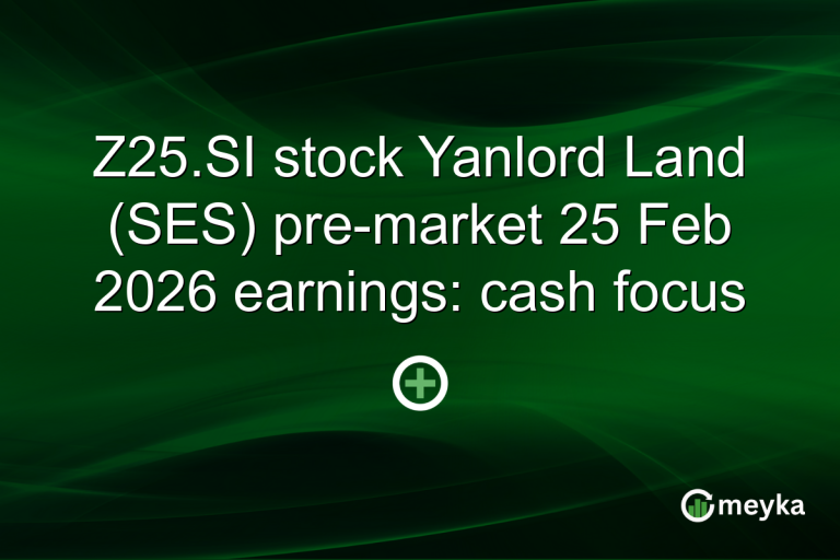 Z25.SI stock Yanlord Land (SES) pre-market 25 Feb 2026 earnings: cash focus