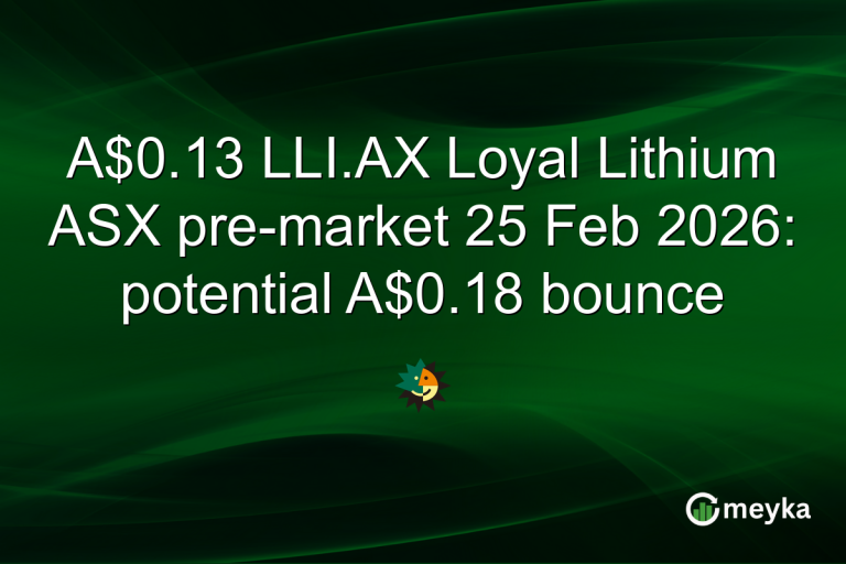 A$0.13 LLI.AX Loyal Lithium ASX pre-market 25 Feb 2026: potential A$0.18 bounce