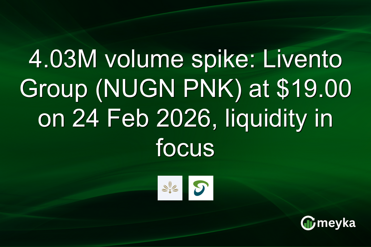 4.03M volume spike: Livento Group (NUGN PNK) at $19.00 on 24 Feb 2026, liquidity in focus