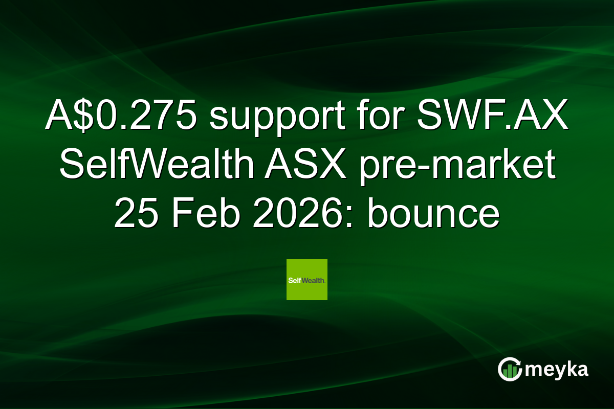 A$0.275 support for SWF.AX SelfWealth ASX pre-market 25 Feb 2026: bounce