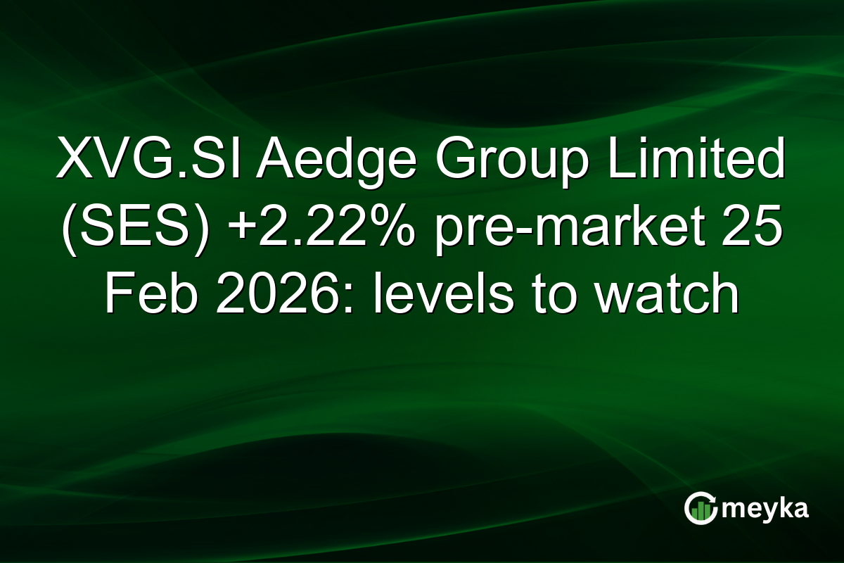 XVG.SI Aedge Group Limited (SES) +2.22% pre-market 25 Feb 2026: levels to watch