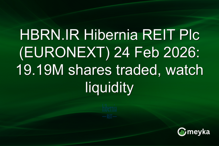 HBRN.IR Hibernia REIT Plc (EURONEXT) 24 Feb 2026: 19.19M shares traded, watch liquidity