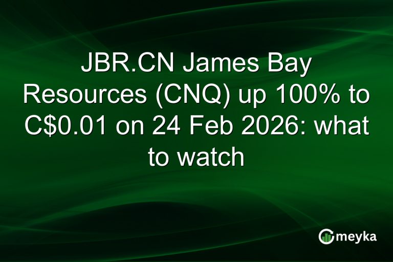 JBR.CN James Bay Resources (CNQ) up 100% to C$0.01 on 24 Feb 2026: what to watch