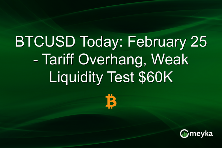 BTCUSD Today: February 25 - Tariff Overhang, Weak Liquidity Test $60K