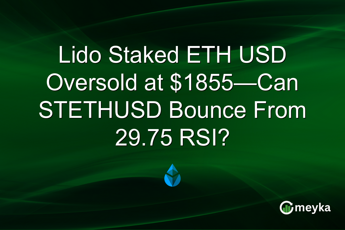 Lido Staked ETH USD Oversold at $1855—Can STETHUSD Bounce From 29.75 RSI?