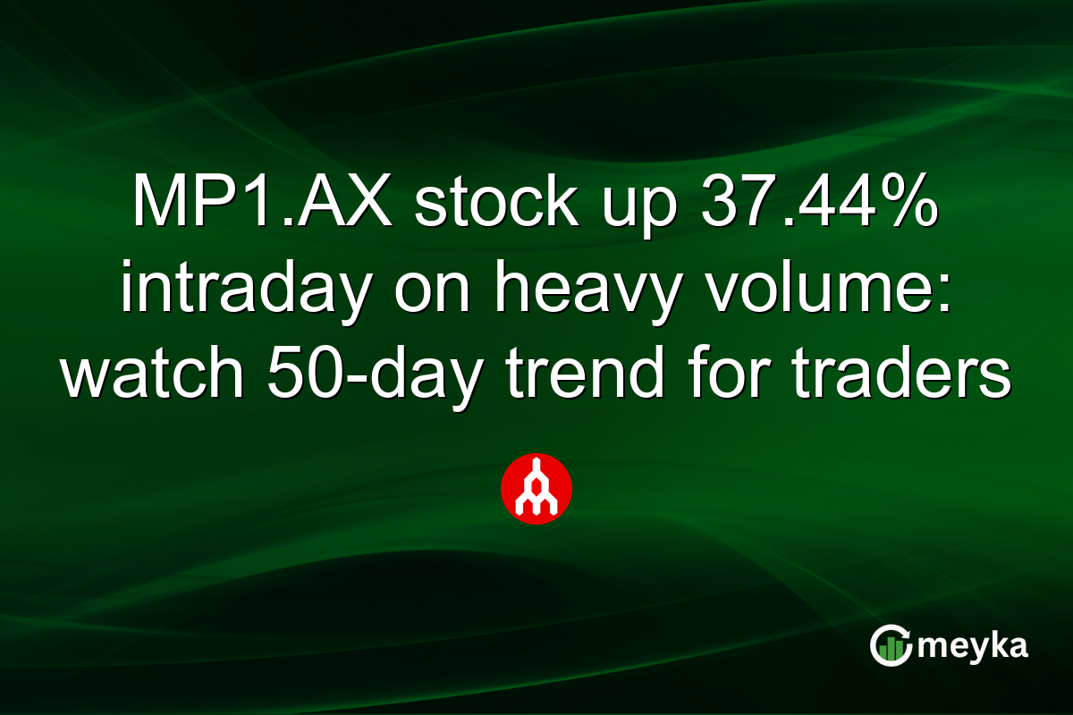 MP1.AX stock up 37.44% intraday on heavy volume: watch 50-day trend for traders