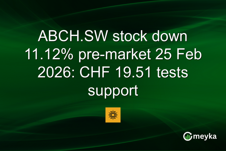 ABCH.SW stock down 11.12% pre-market 25 Feb 2026: CHF 19.51 tests support