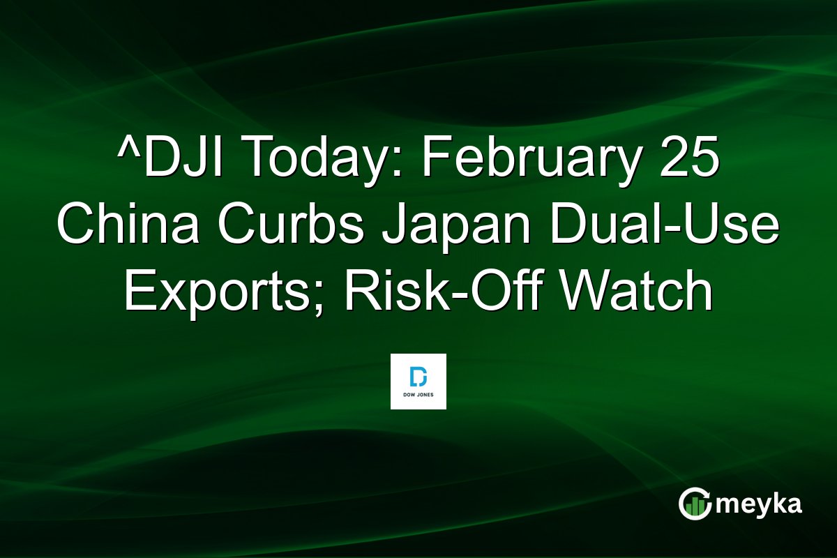 ^DJI Today: February 25 China Curbs Japan Dual-Use Exports; Risk-Off Watch