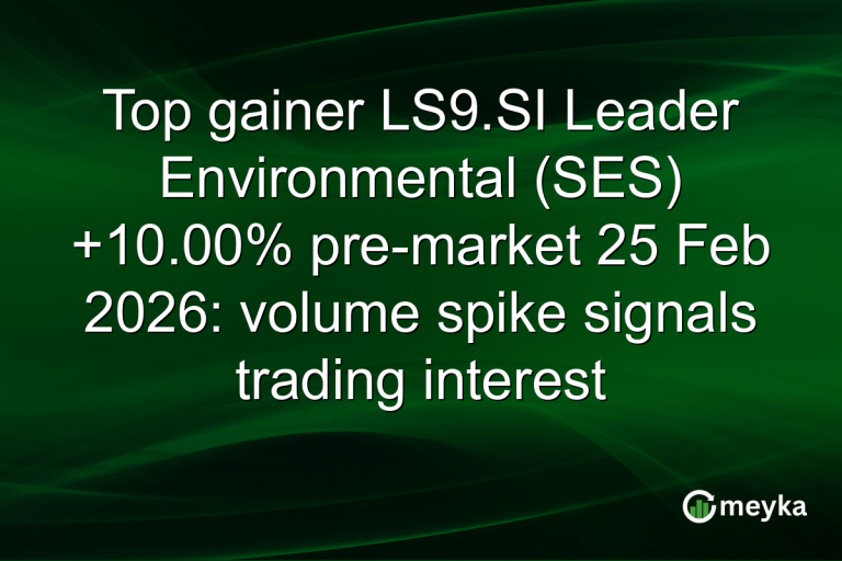 Top gainer LS9.SI Leader Environmental (SES) +10.00% pre-market 25 Feb 2026: volume spike signals trading interest