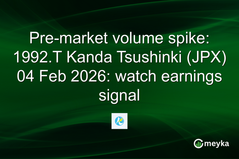 Pre-market volume spike: 1992.T Kanda Tsushinki (JPX) 04 Feb 2026: watch earnings signal