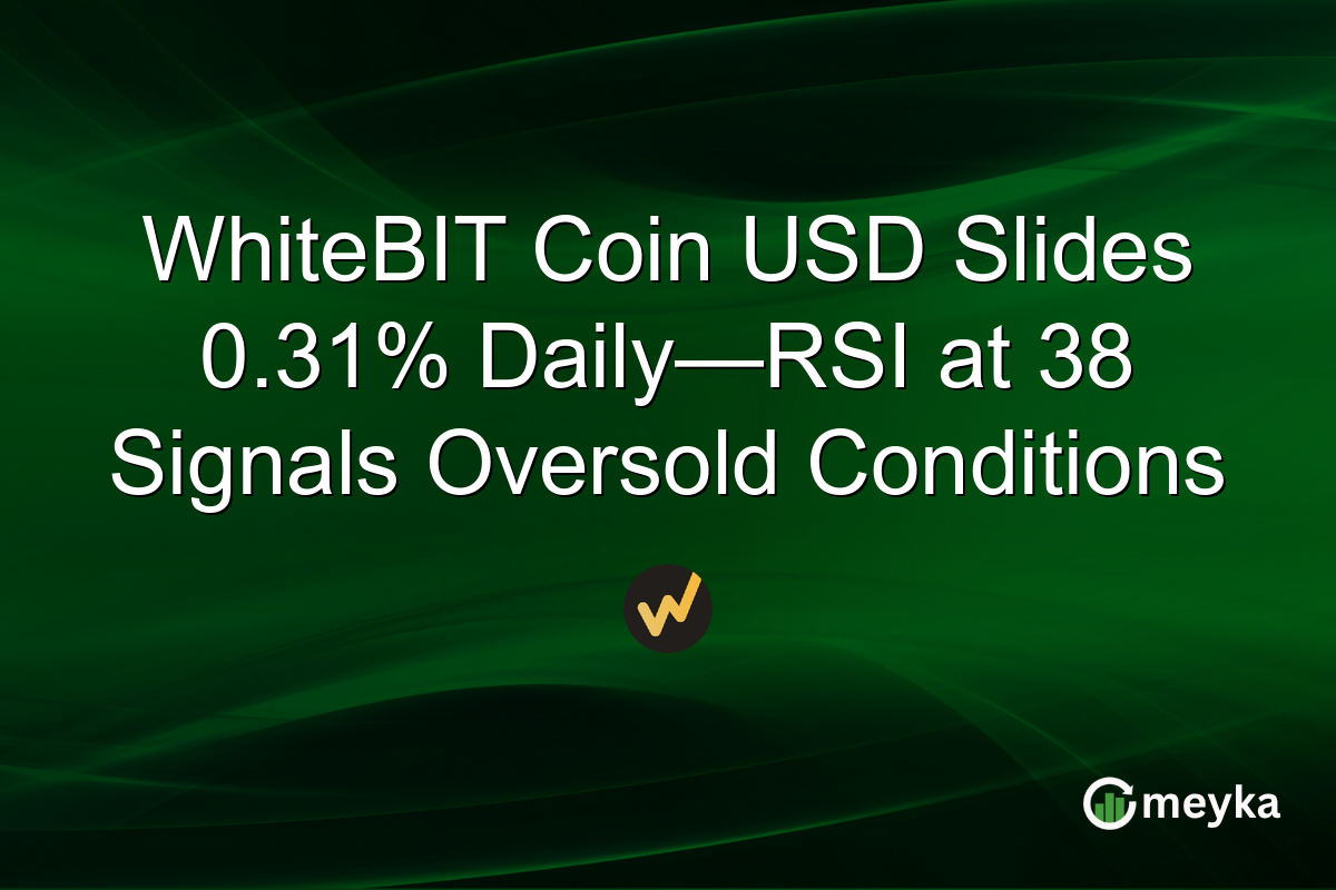 WhiteBIT Coin USD Slides 0.31% Daily—RSI at 38 Signals Oversold Conditions