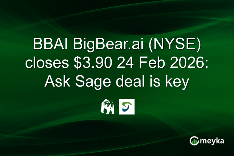 BBAI BigBear.ai (NYSE) closes $3.90 24 Feb 2026: Ask Sage deal is key